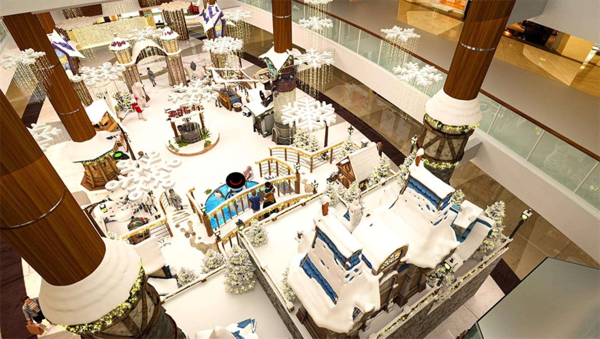 布尔朱曼购物中心冬季布景美陈——阿联酋-案例-创意仓